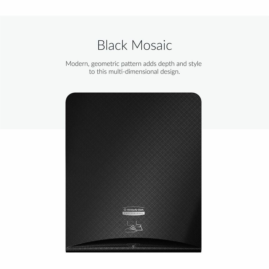 Kimberly-Clark Professional ICON Automatic Hard Roll Towel Dispenser Faceplate, Black Mosaic, 15" x 12" x 1.5", 1 Each
