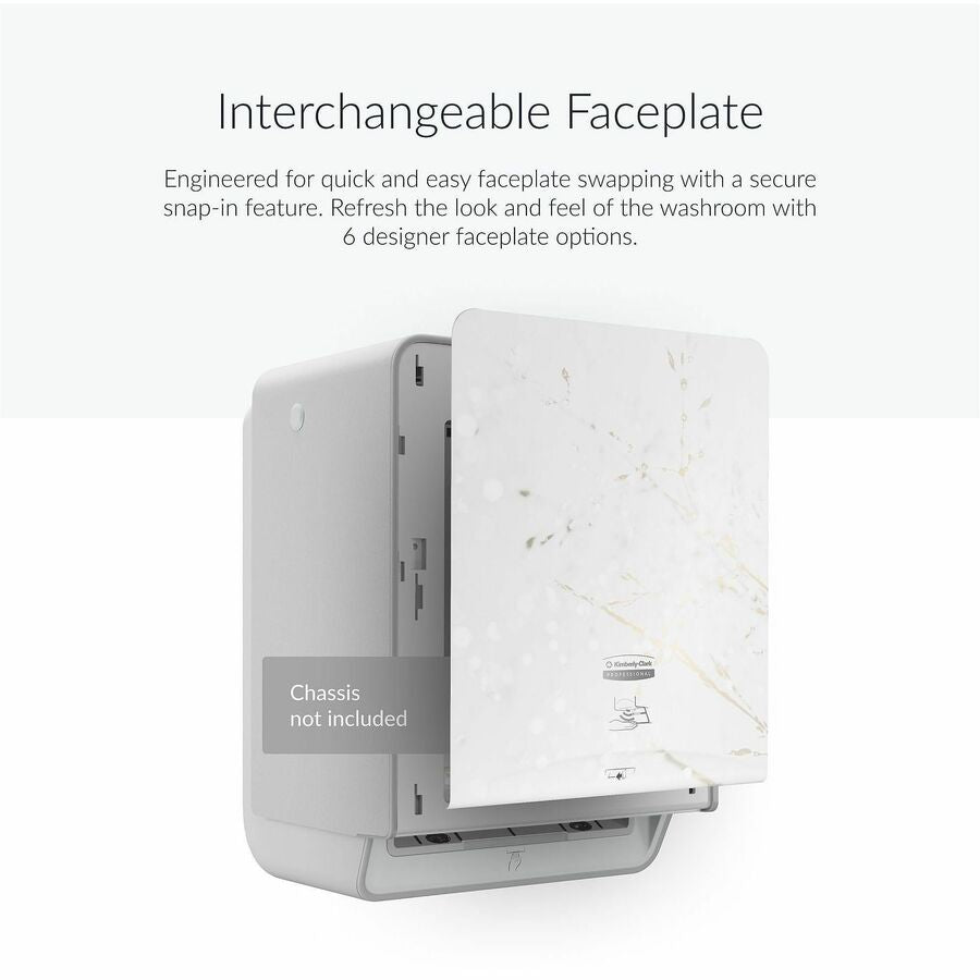 Kimberly-Clark Professional ICON Automatic Hard Roll Towel Dispenser Faceplate, Cherry Blossom, 15" x 12" x 1.5", 1 Each