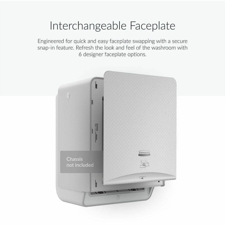 Kimberly-Clark Professional ICON Automatic Hard Roll Towel Dispenser Faceplate, Silver Mosaic, 15" x 12" x 1.5", 1 Each