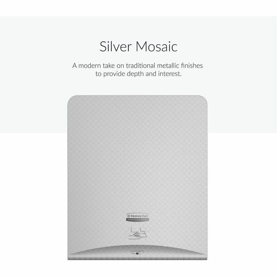 Kimberly-Clark Professional ICON Automatic Hard Roll Towel Dispenser Faceplate, Silver Mosaic, 15" x 12" x 1.5", 1 Each
