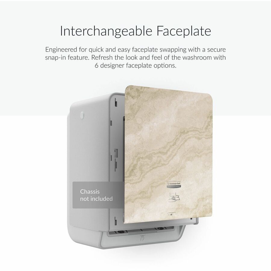 Kimberly-Clark Professional ICON Automatic Hard Roll Towel Dispenser Faceplate, Warm Marble, 15" x 12" x 1.5", 1 Each