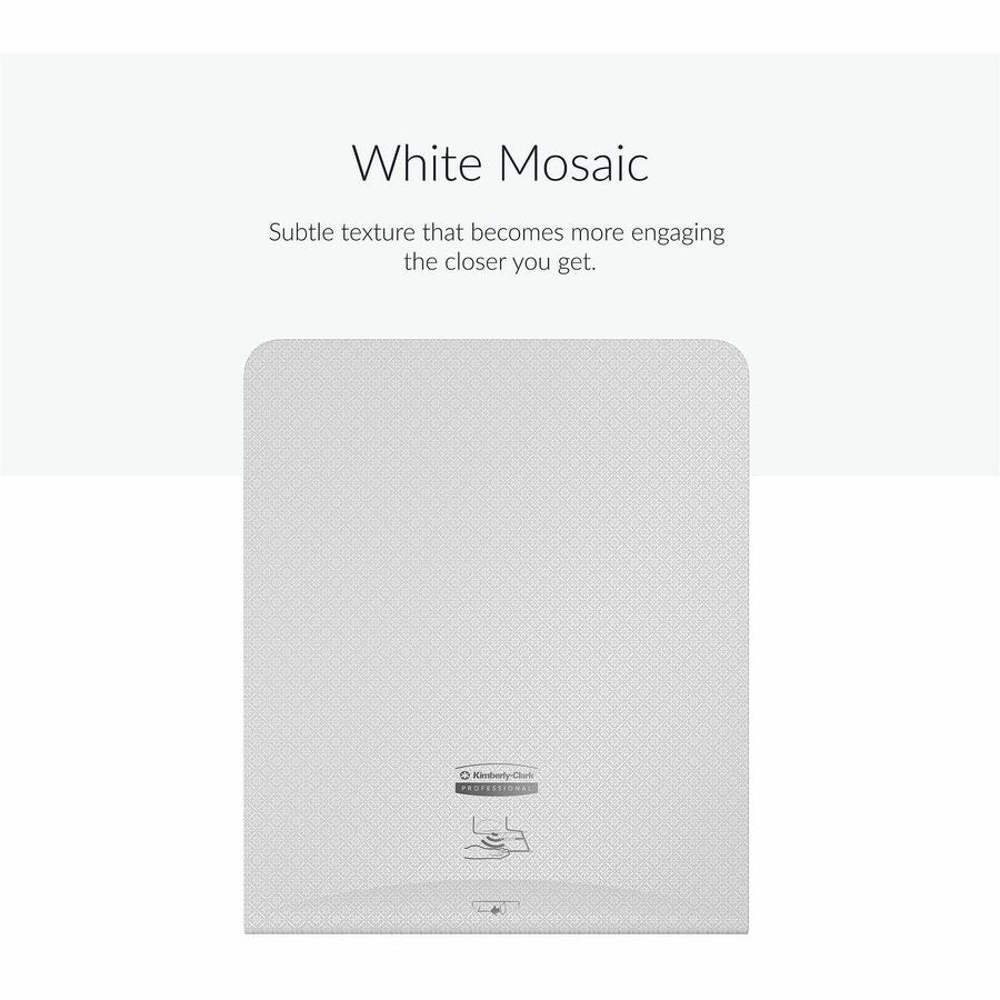 Kimberly-Clark Professional ICON Automatic Hard Roll Towel Dispenser Faceplate, White Mosaic, 15" x 12" x 1.5", 1 Each