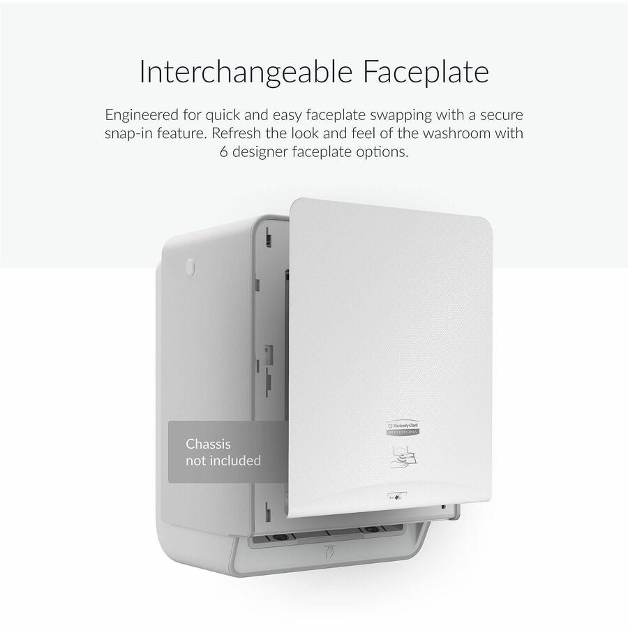 Kimberly-Clark Professional ICON Automatic Hard Roll Towel Dispenser Faceplate, White Mosaic, 15" x 12" x 1.5", 1 Each