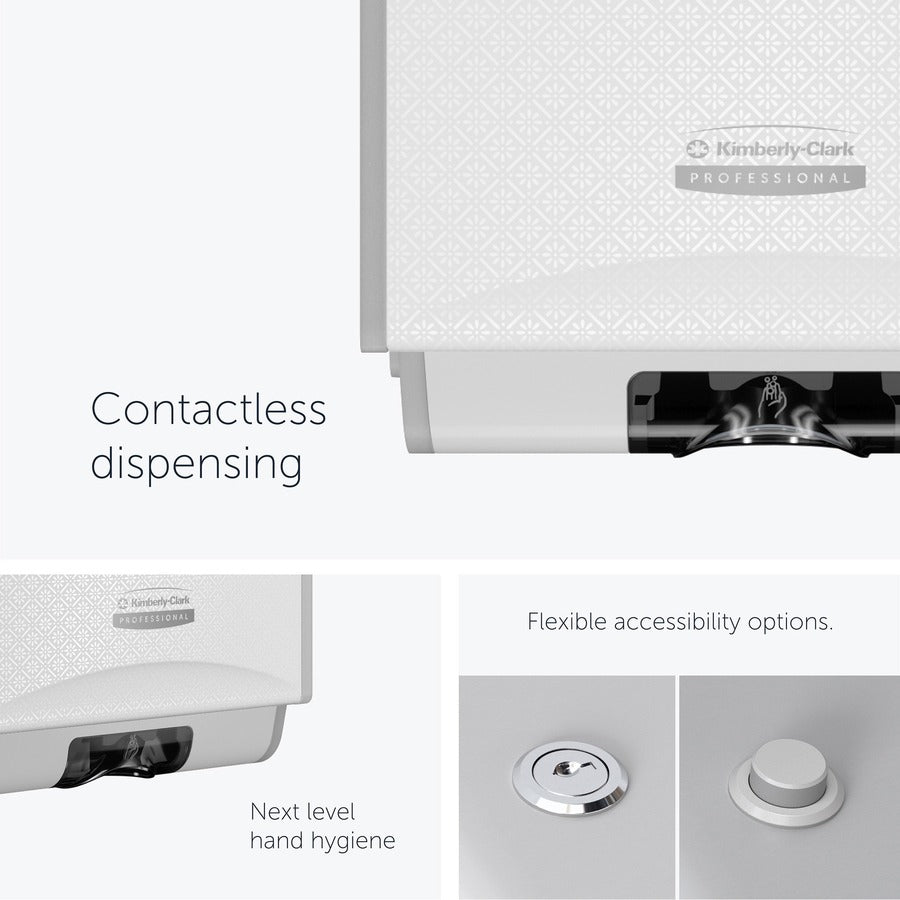 Kimberly-Clark Professional ICON Electronic Skin Care Dispenser - Automatic - Touch-free, Hygienic, Refillable, Key Lock, Push Button, Locking Mechanism - White Mosaic - 1 Each