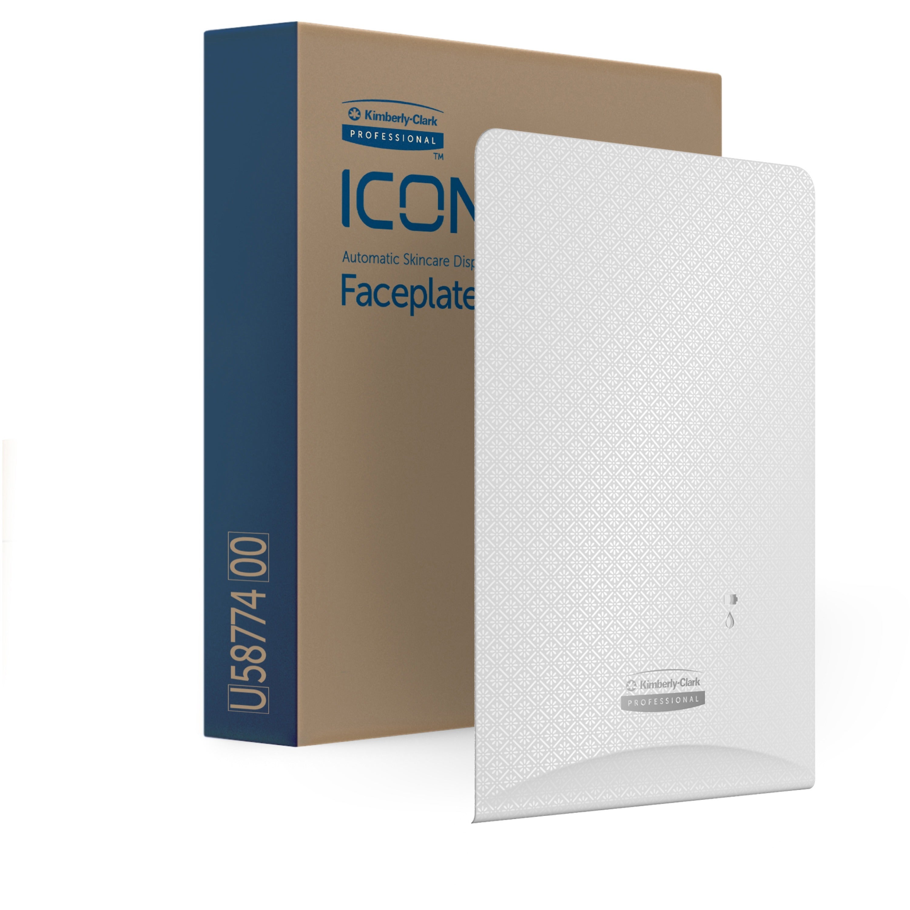 Kimberly-Clark Professional ICON Electronic Skin Care Dispenser Faceplate, White Mosaic, 10" x 7" x 1.5", 1 Each