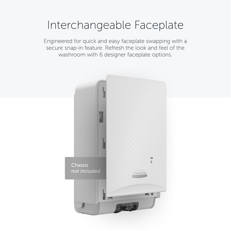 Kimberly-Clark Professional ICON Electronic Skin Care Dispenser Faceplate, White Mosaic, 10" x 7" x 1.5", 1 Each