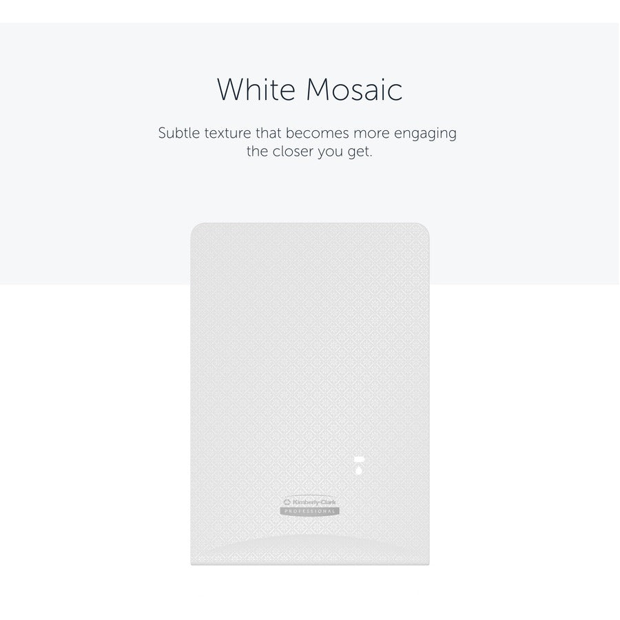 Kimberly-Clark Professional ICON Electronic Skin Care Dispenser Faceplate, White Mosaic, 10" x 7" x 1.5", 1 Each