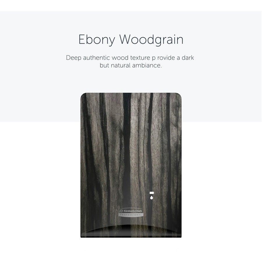 Kimberly-Clark Professional ICON Electronic Skin Care Dispenser Faceplate, Ebony Woodgrain, 10" x 7" x 1.5", 1 Each