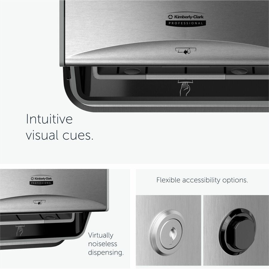Kimberly-Clark Professional ICON Automatic Roll Towel Recessed Dispenser Housing, Stainless Steel, 1 Each