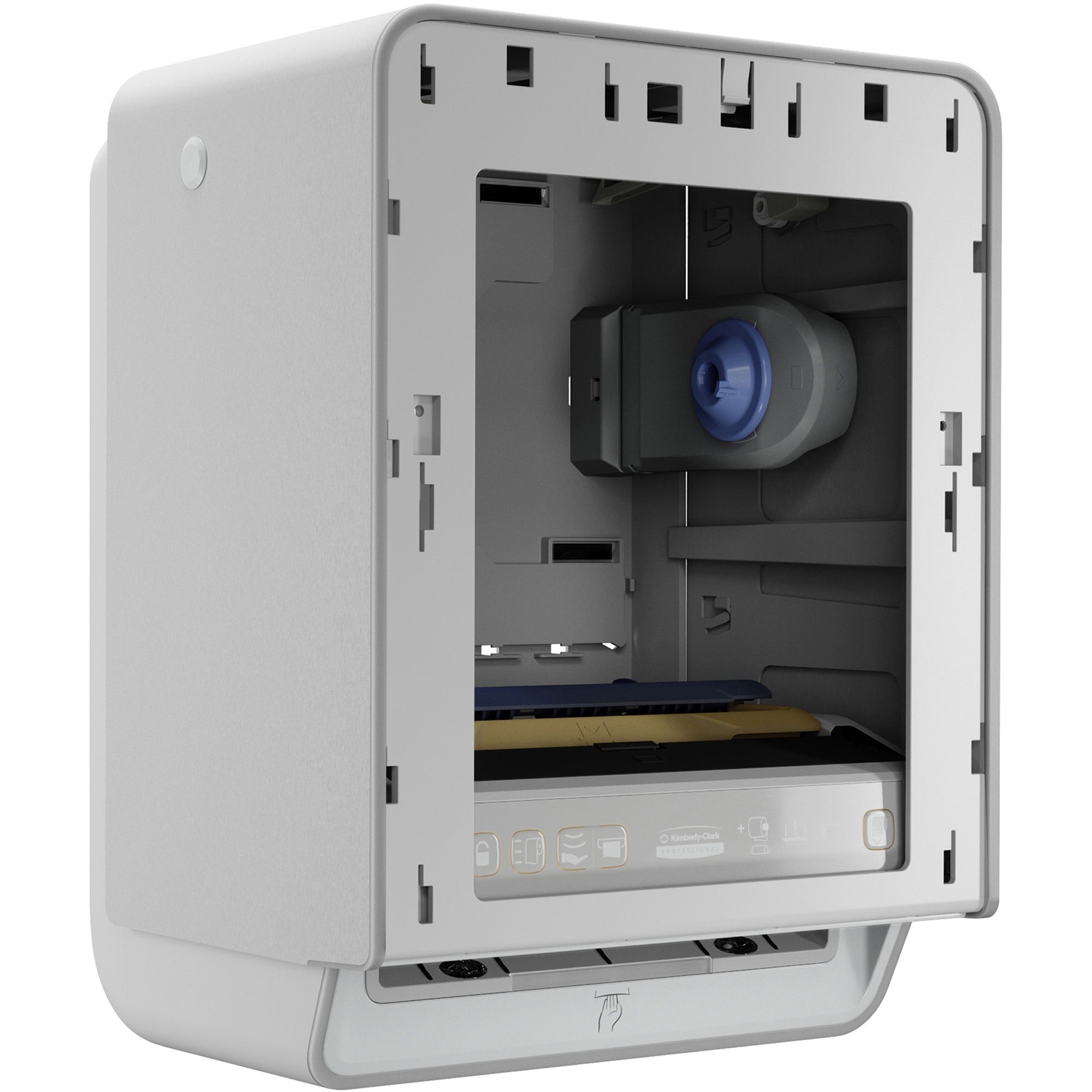 Touchless Dispenser - 16.5" Height x 12.4" Width x 10.2" Depth - Gray - Automatic, Hinged, Jam-free, Key Lock, Push Button - 1 Each