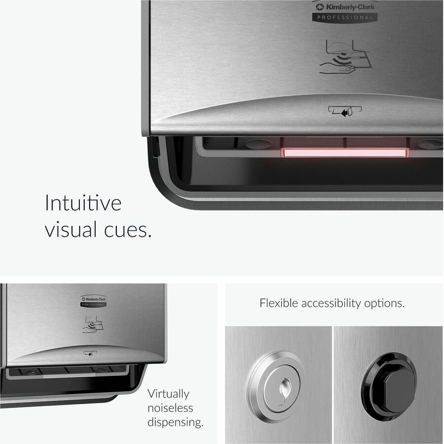 Kimberly-Clark Professional ICON Automatic Roll Towel Recessed Dispenser Housing, Stainless Steel, 1 Each