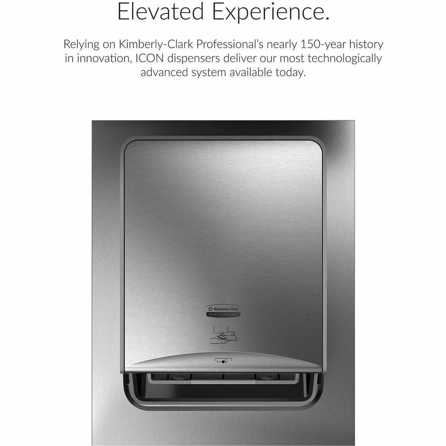 Kimberly-Clark Professional ICON Automatic Roll Towel Recessed Dispenser Housing, Stainless Steel, 1 Each