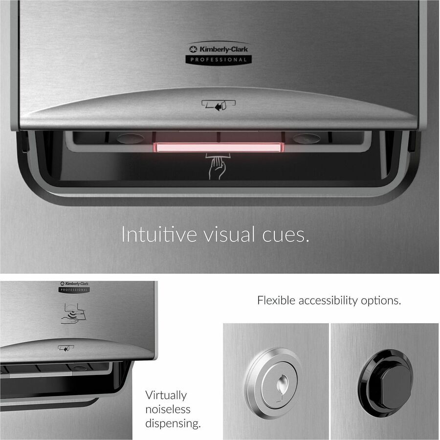 Kimberly-Clark Professional ICON Automatic Roll Towel Recessed Dispenser Housing, Stainless Steel, 1 Each