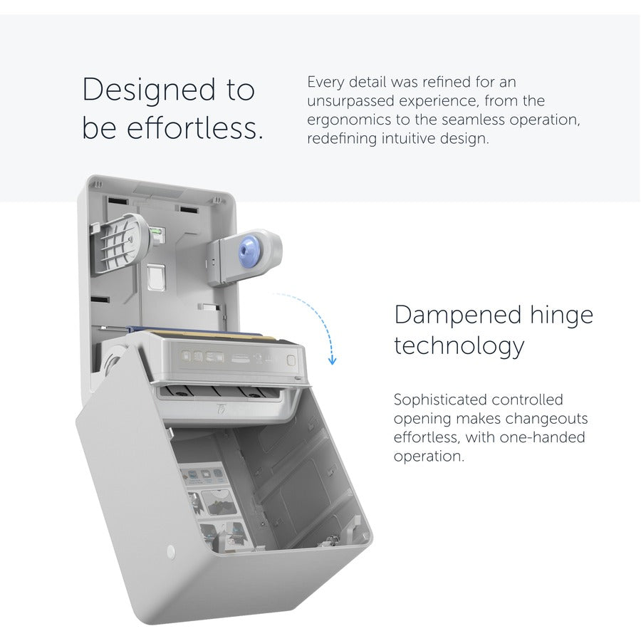 Kimberly-Clark Professional ICON Auto Roll Towel Dispenser - Touchless Dispenser - 16.5" Height x 12.4" Width x 10.2" Depth - Black Mosaic - Automatic, Hinged, Jam-free, Key Lock, Push Button, Long Lasting - 1 Each