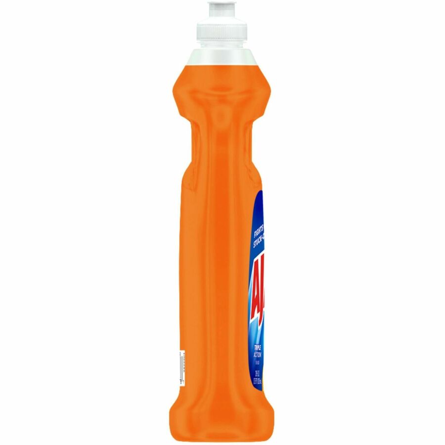 AJAX Triple Action Dish Soap - 28 fl oz (0.9 quart) - Orange Scent - Pleasant Scent, Phosphate-free, Kosher-free - Orange - 9 / Carton