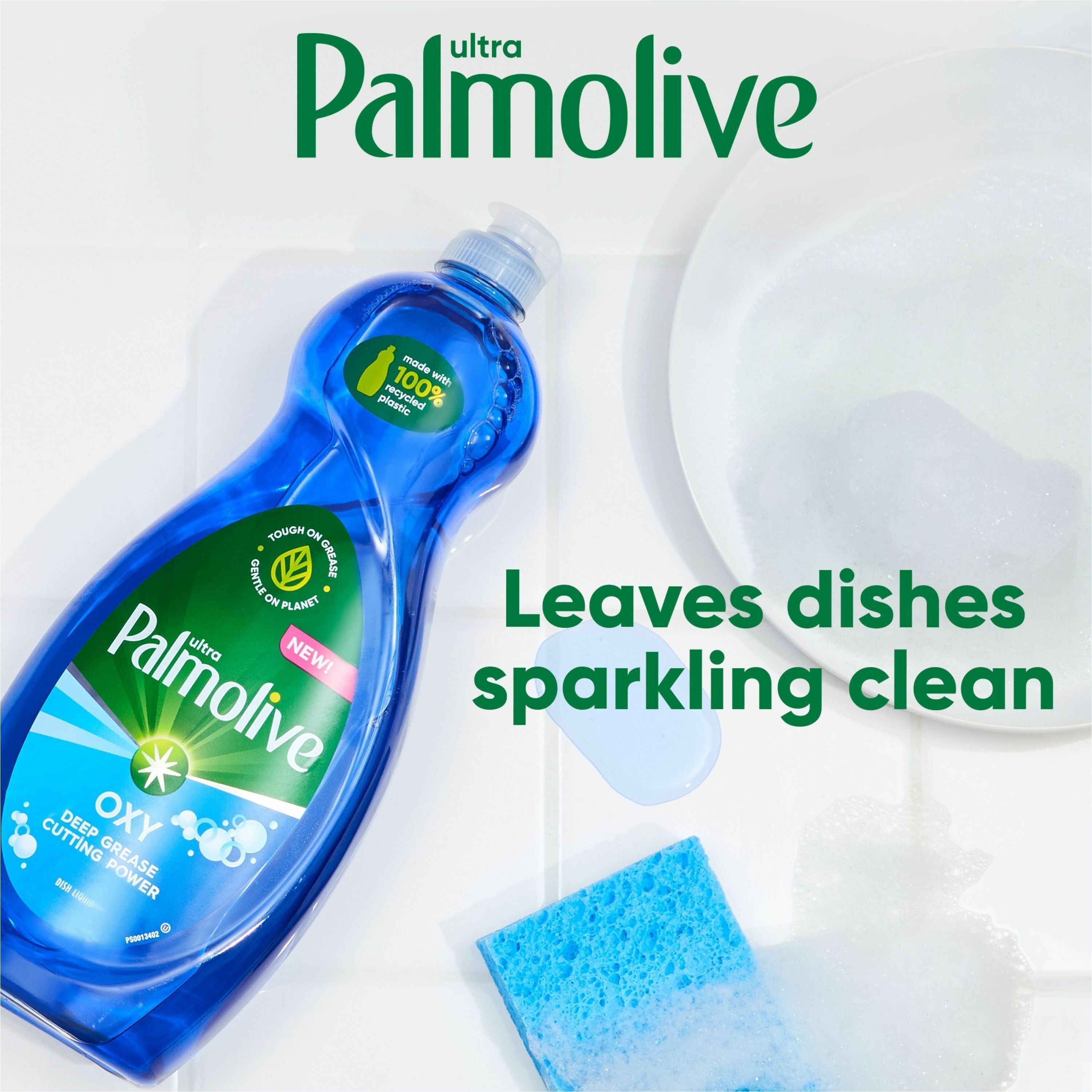 Palmolive Ultra Dish Soap Oxy Degreaser - Concentrate - 20 fl oz (0.6 quart) - Residue-free, Dry Resistant, Eco-friendly, Biodegradable, Phosphate-free, Paraben-free - Blue - 9 / Carton