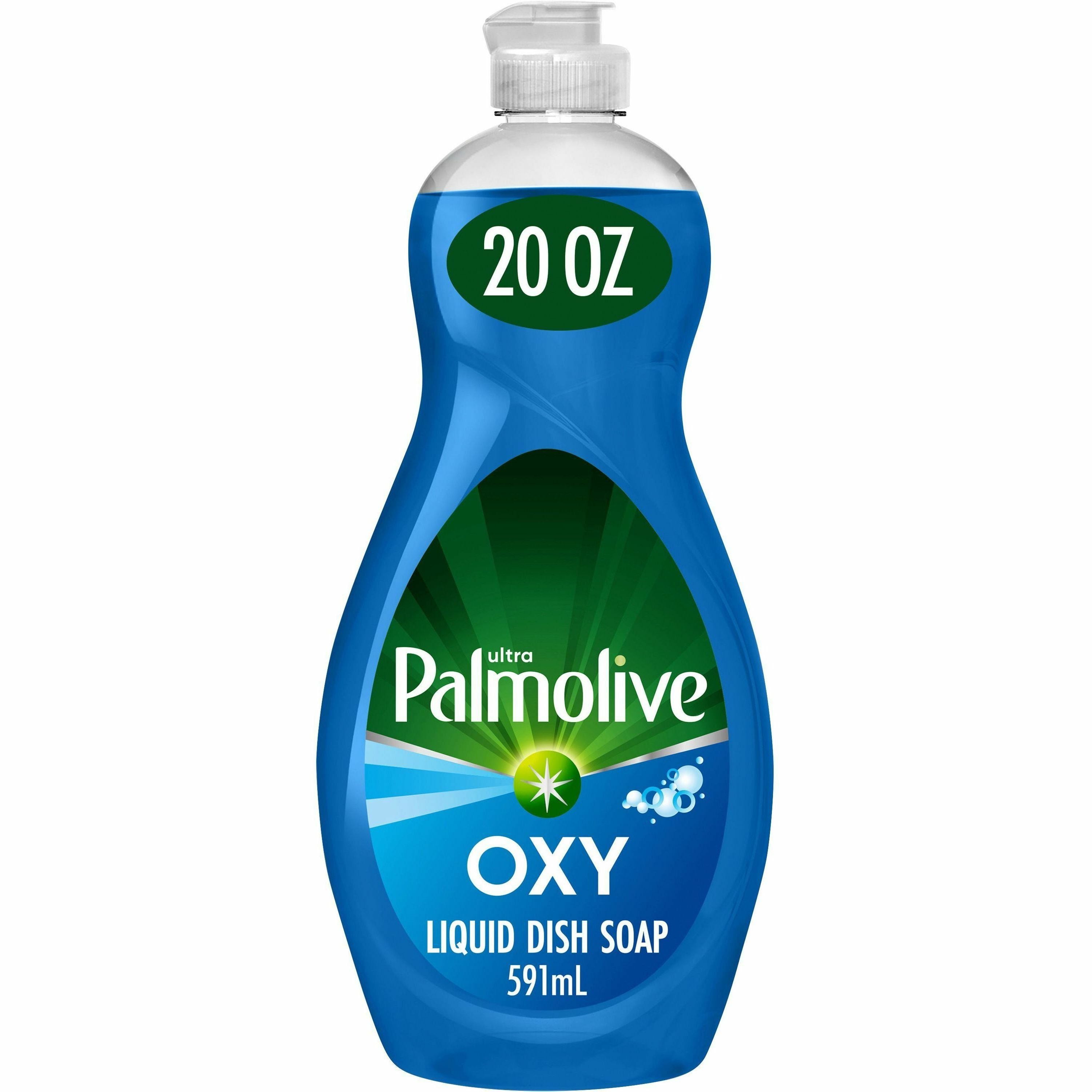 Palmolive Ultra Dish Soap Oxy Degreaser - Concentrate - 20 fl oz (0.6 quart) - Residue-free, Dry Resistant, Eco-friendly, Biodegradable, Phosphate-free, Paraben-free - Blue - 9 / Carton