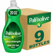 Palmolive Original Ultra Liquid Dish Soap, 20 fl oz, Biodegradable, Phosphate-free, Paraben-free, Eco-friendly, Green, 9 per Carton
