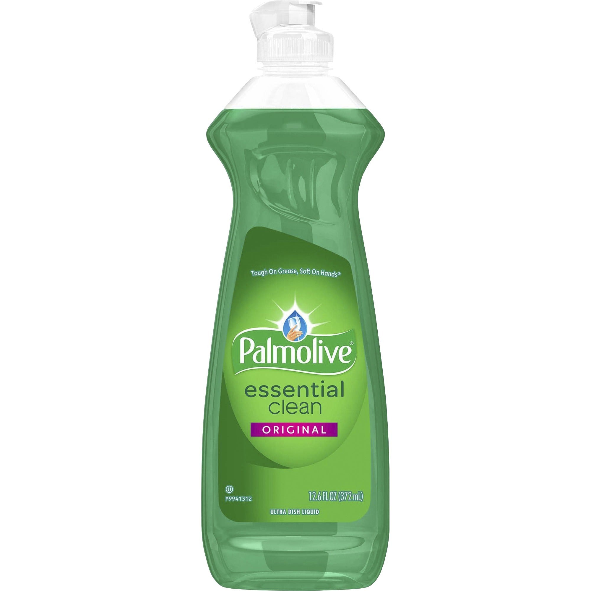 Palmolive Essential Clean Dish Liquid, 12.6 fl oz, Phosphate-Free, pH Balanced, Long Lasting, Green, 1 Each