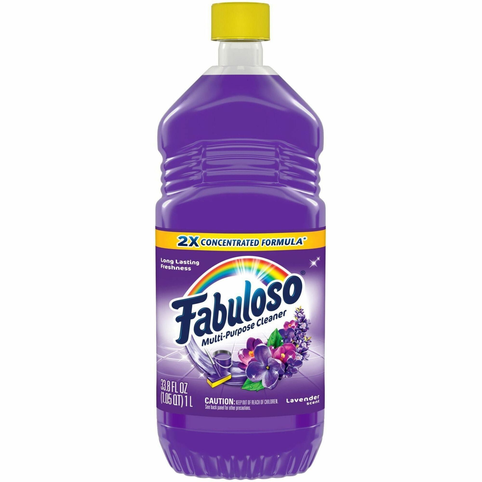 Fabuloso All-Purpose Cleaner, Lavender Scent, 33.8 fl oz (1.1 quart), Rinse-Free, Residue-Free, Long Lasting, 1 Each