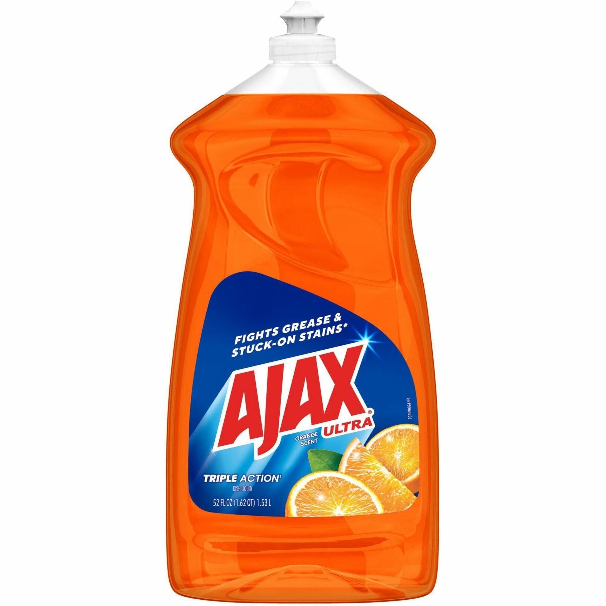 AJAX Triple Action Dish Soap, Orange Scent, 52 fl oz Bottles, 6/Carton, Phosphate-Free, Kosher-Free