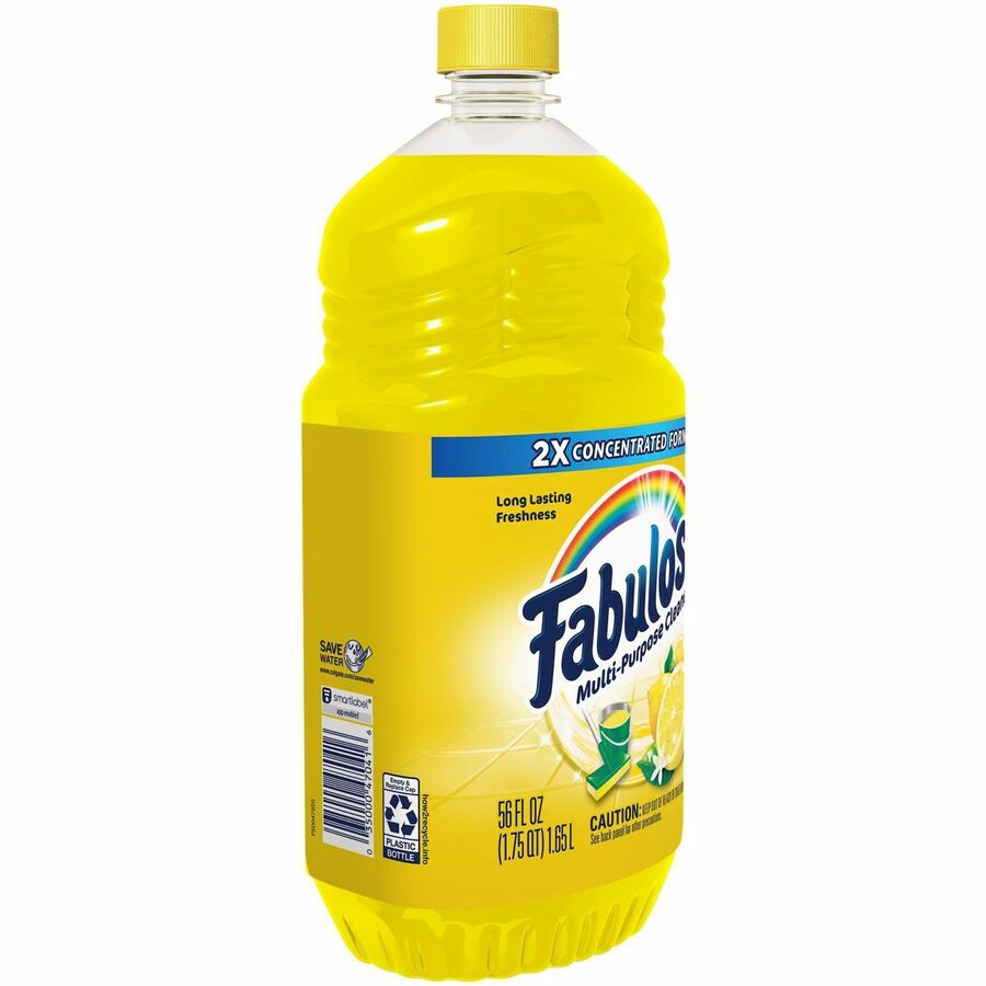 Fabuloso Multi-Purpose Cleaner, Lemon Scent, Rinse-Free, Residue-Free, Long Lasting, Yellow, 56 fl oz, 1 Bottle