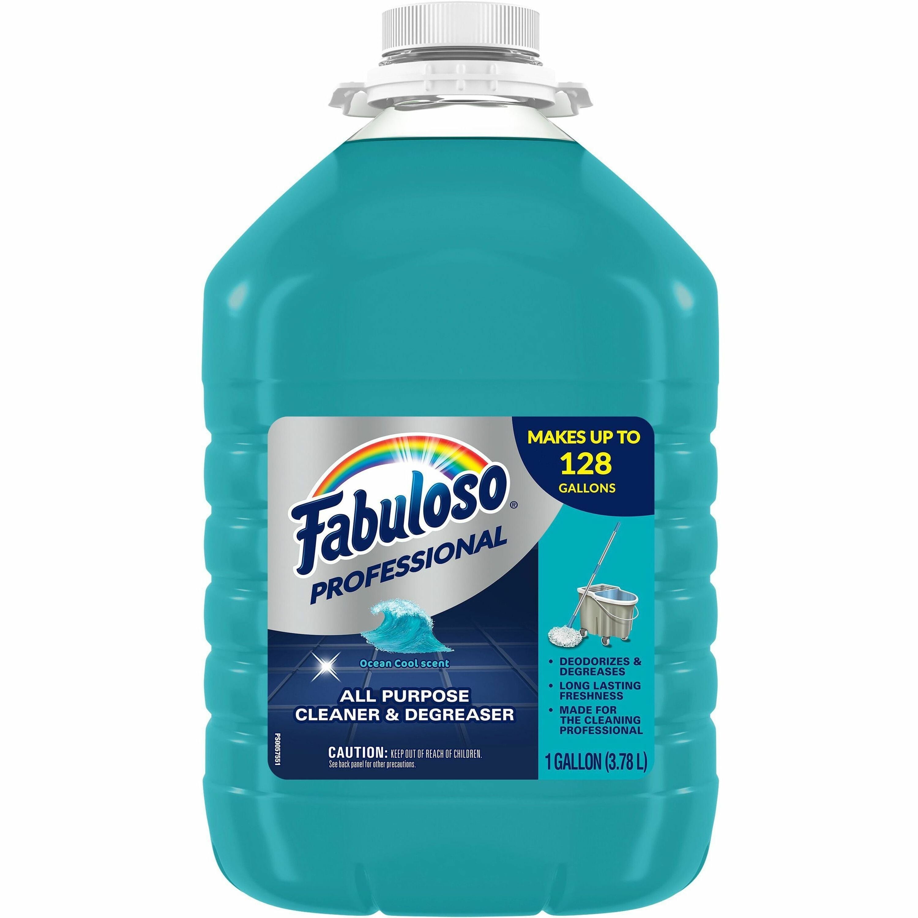 Concentrate - 128 fl oz (4 quart) - Ocean Cool, Pleasant Scent - Long Lasting, pH Neutral, pH Balanced, Easy to Use, Rinse-free - Blue - 4 / Carton