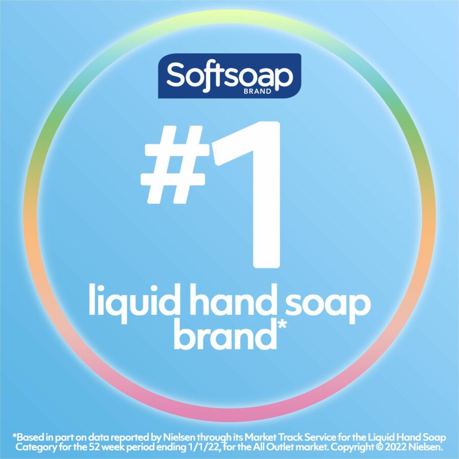 Softsoap Aquarium Design Liquid Hand Soap, Fresh Scent, 1.56 Quart, Clear, Moisturizing, Paraben-Free, Phthalate-Free, pH Balanced, Biodegradable, Refillable, 6/Carton