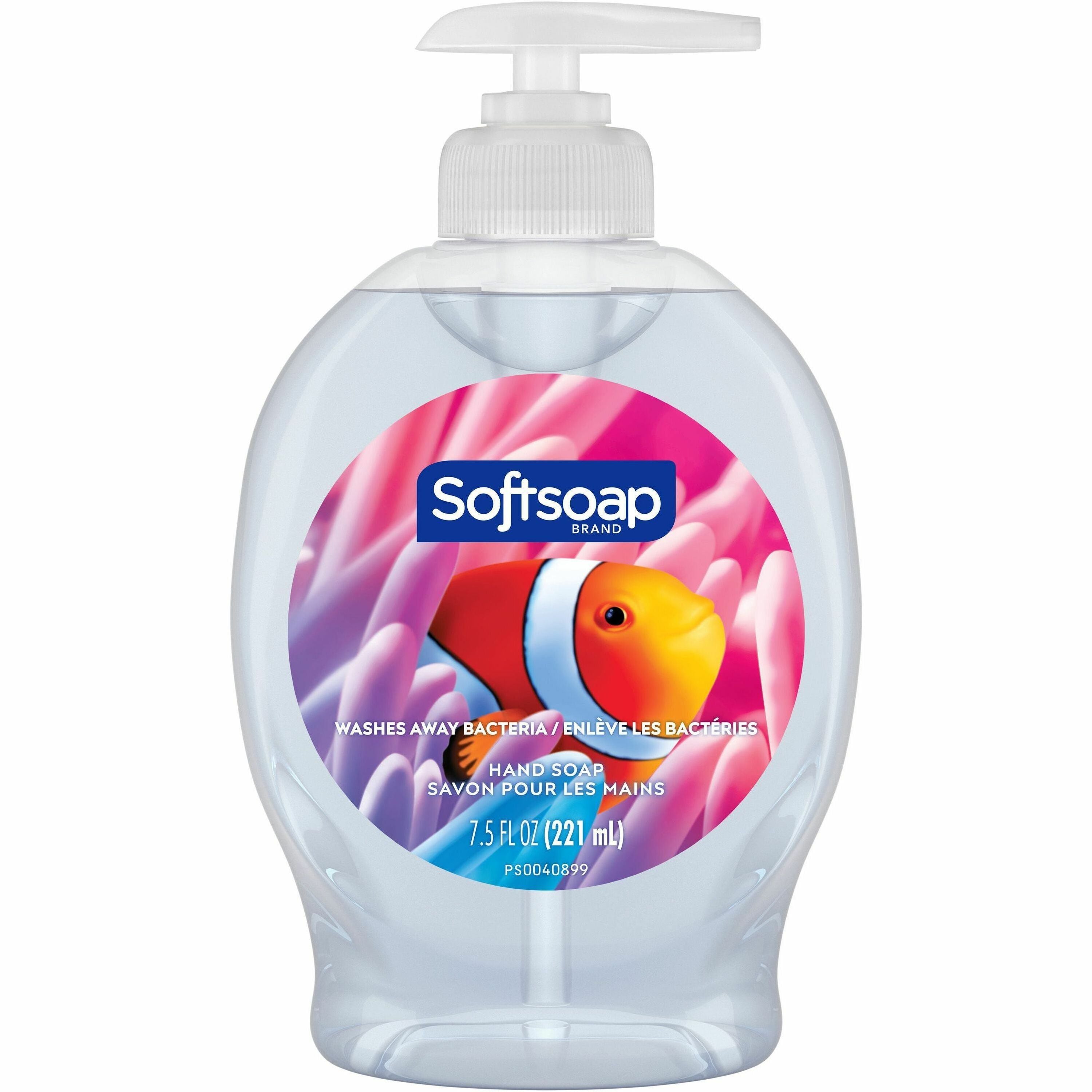 Softsoap Aquarium Hand Soap, Fresh Scent, 7.50 fl oz, Moisturizing, Antibacterial, Rich Lather, Paraben-free, Phthalate-free, pH Balanced, Biodegradable, Clear, 1 Each