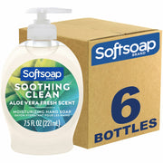 Softsoap Soothing Liquid Hand Soap Pump, Aloe Vera Scent, 7.50 fl oz Pump Bottle, Moisturizing, Rich Lather, Paraben-free, Phthalate-free, Biodegradable, 6 per Carton