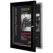 Seco Locking Poster Case, 40" x 60" Rectangle Frame, Portrait or Landscape, Black, Weather Proof, Shatter Proof, Lockable, Rust Proof, Water Proof, Aluminum/Plastic/Polycarbonate, 1 Each