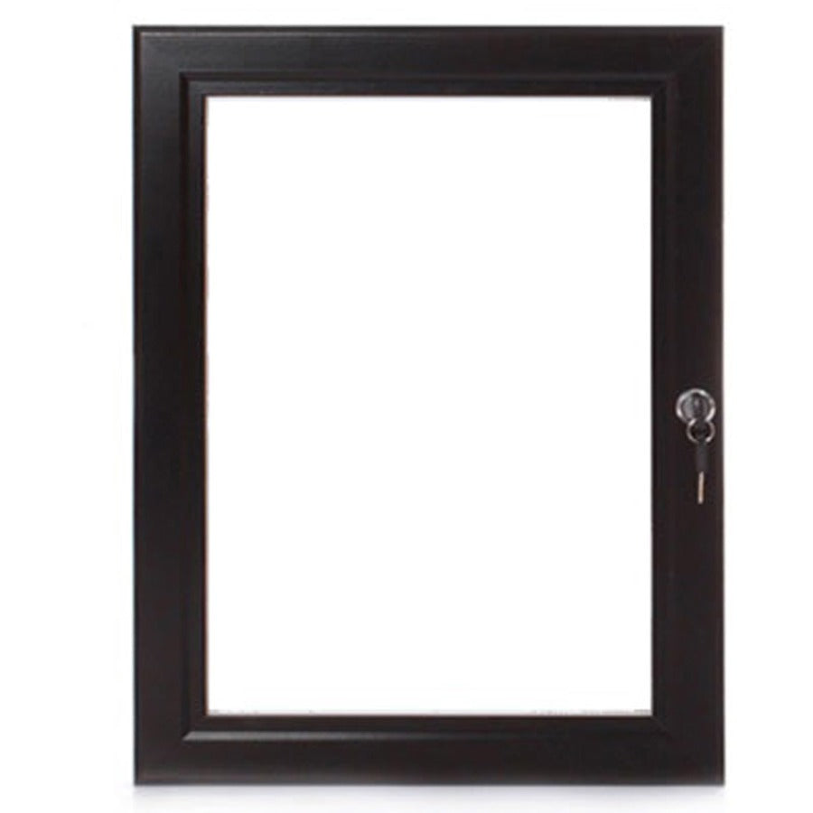 Seco Locking Poster Case, 8.5" x 11" Rectangle Frame, Portrait or Landscape, Black, Weather Proof, Shatter Proof, Lockable, Rust Proof, Water Proof, Aluminum/Plastic/Polycarbonate, 1 Each