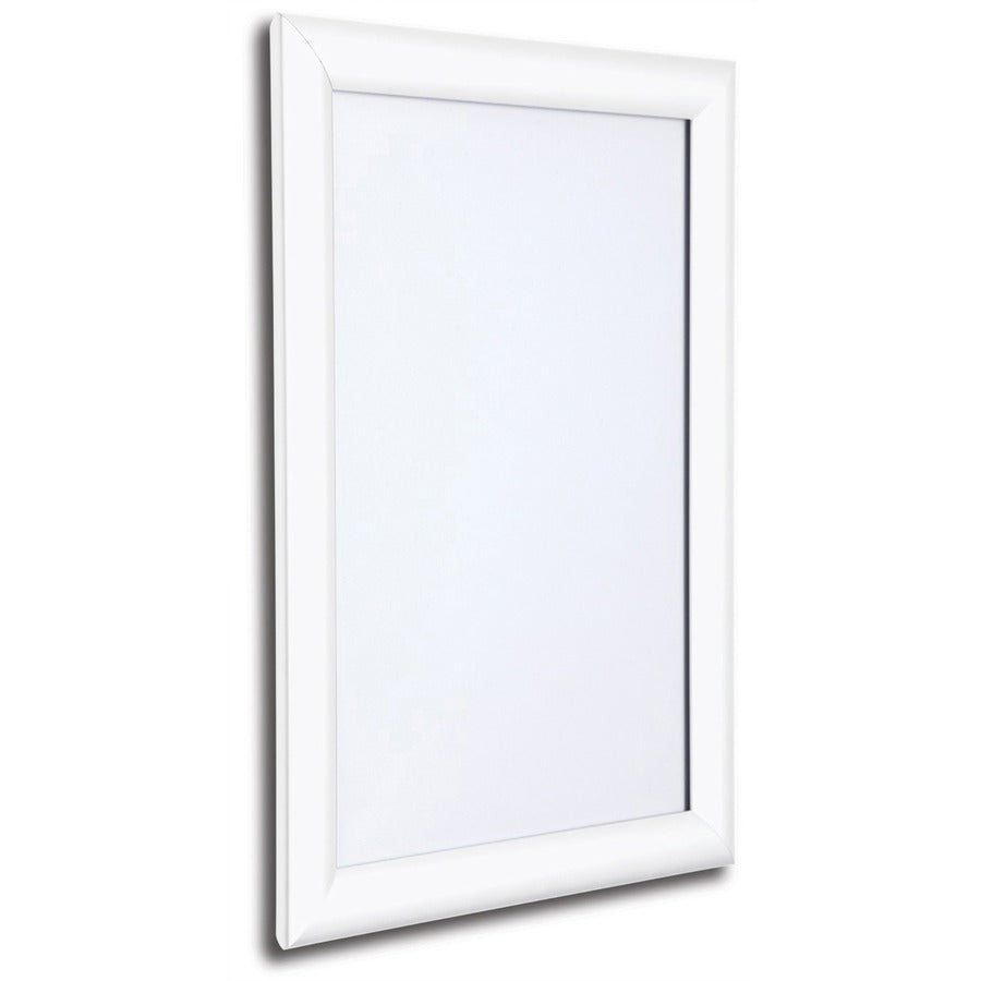 Seco Mitred Snap Frame, 8.50" x 11", Rectangle, Durable Aluminum, White, 1 Each