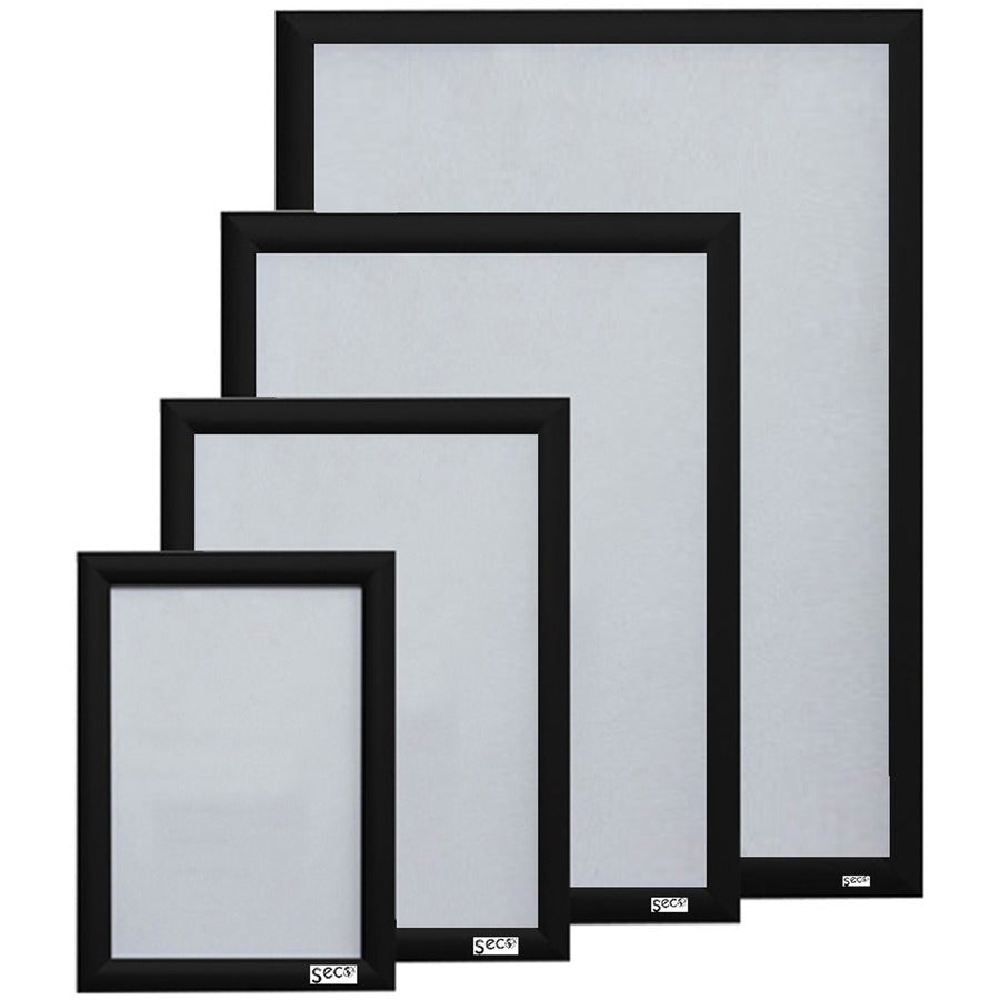 Seco Classic Snap Frame, 27" x 41", Rectangle, Black Aluminum, 1 Each