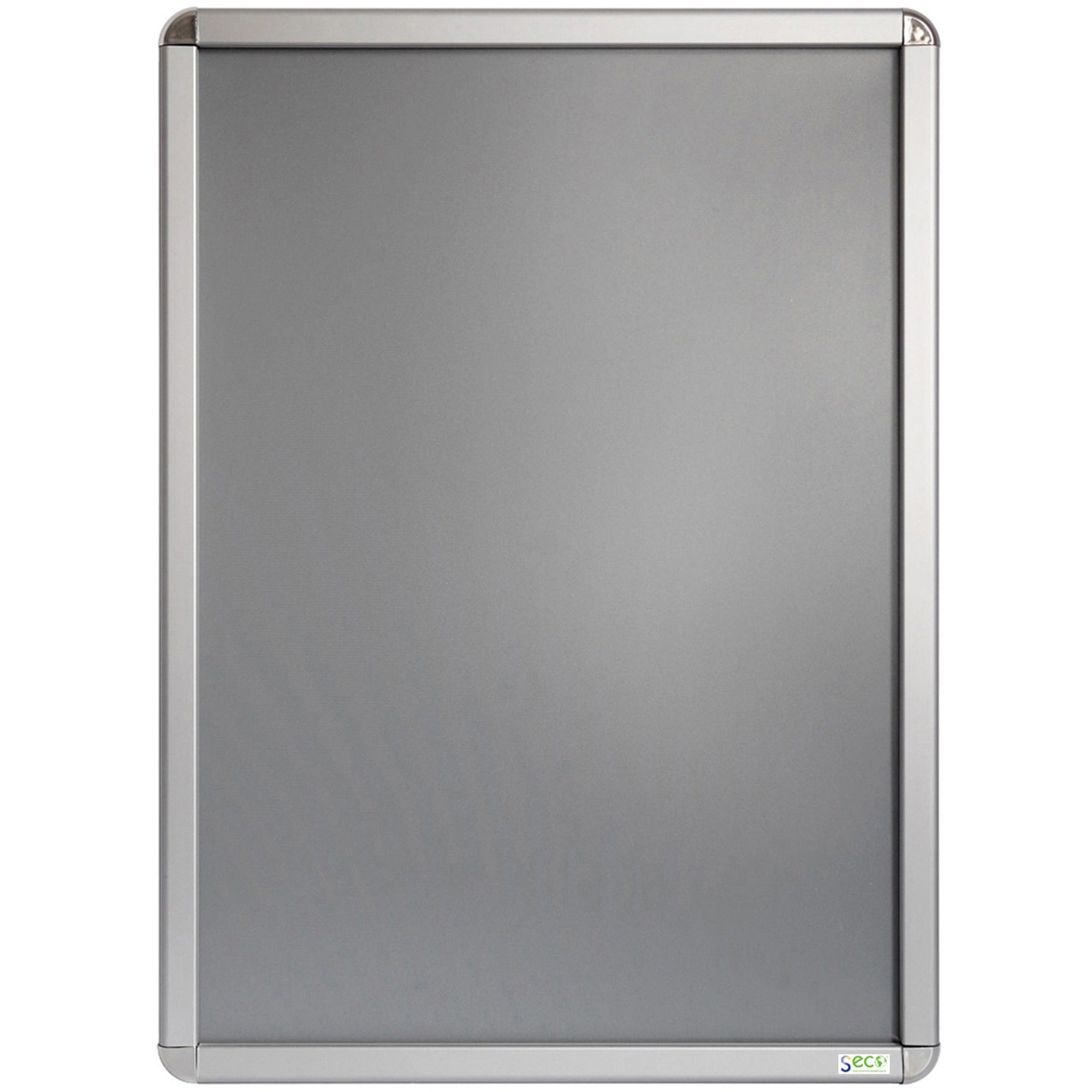 Seco Classic Snap Frame, 24" x 36", Rectangle, Dual-sided, Durable Aluminum, Black/Silver, 1 Each