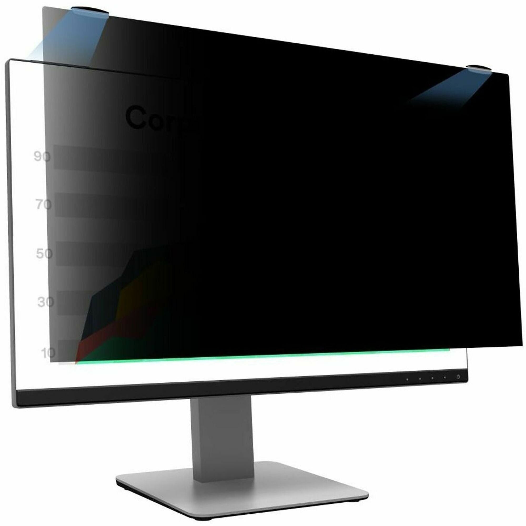 3M Privacy Screen Filter Black - For 24" Widescreen LCD Monitor - 16:9 - Scratch Resistant, Fingerprint Resistant - Anti-glare - 1