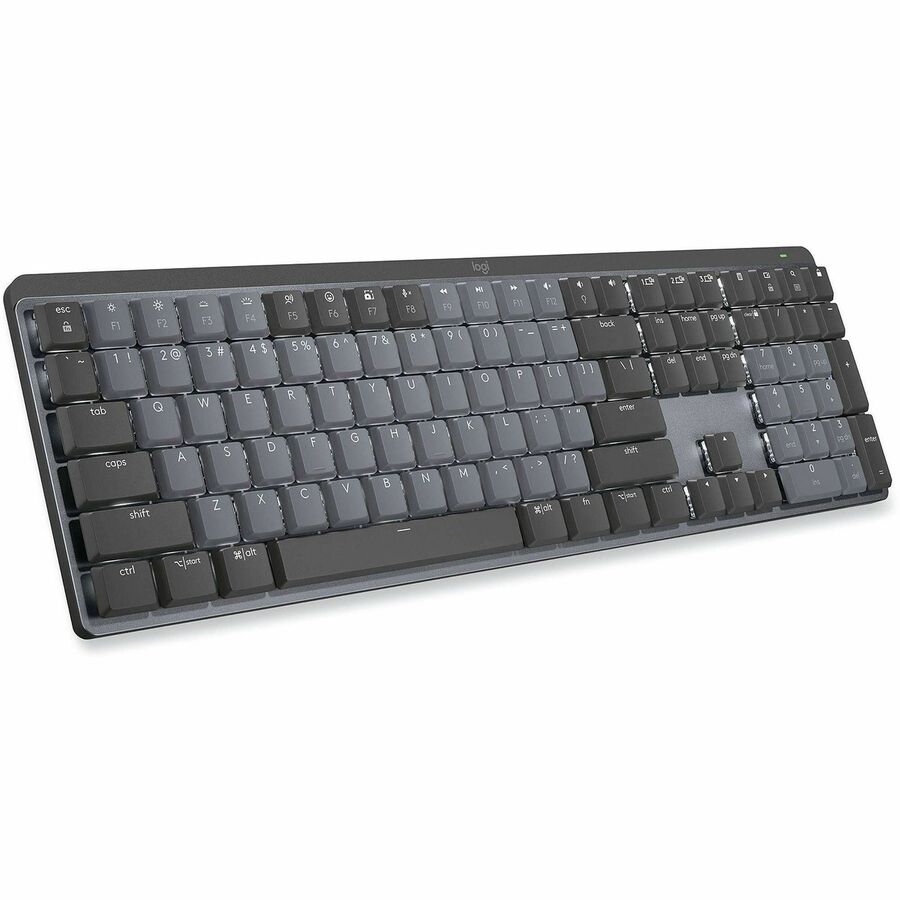 Wireless Connectivity - Bluetooth - 33 ft - USB Interface - Windows 10, Windows 11, macOS 10.15, iOS 14, iPadOS 14, Linux, ChromeOS, Android 8.0 - PC, Mac - Mechanical Keyswitch - Proprietary Battery Size Battery Size Supported - Graphite