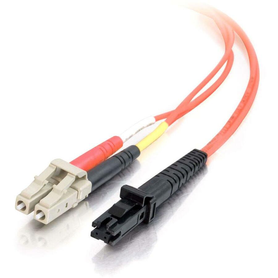 C2G Fiber Optic Duplex Patch Cable - 6.56 ft Fiber Optic Network Cable - First End: 2 x LC - Male - Second End: 1 x MT-RJ Network - Male - Patch Cable - 62.5/125 &micro;m - Orange - 1 Each