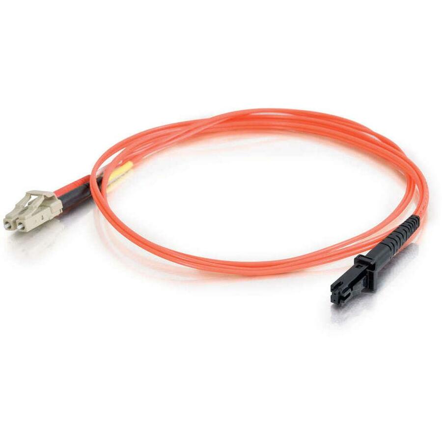 C2G Fiber Optic Duplex Patch Cable - 6.56 ft Fiber Optic Network Cable - First End: 2 x LC - Male - Second End: 1 x MT-RJ Network - Male - Patch Cable - 62.5/125 &micro;m - Orange - 1 Each