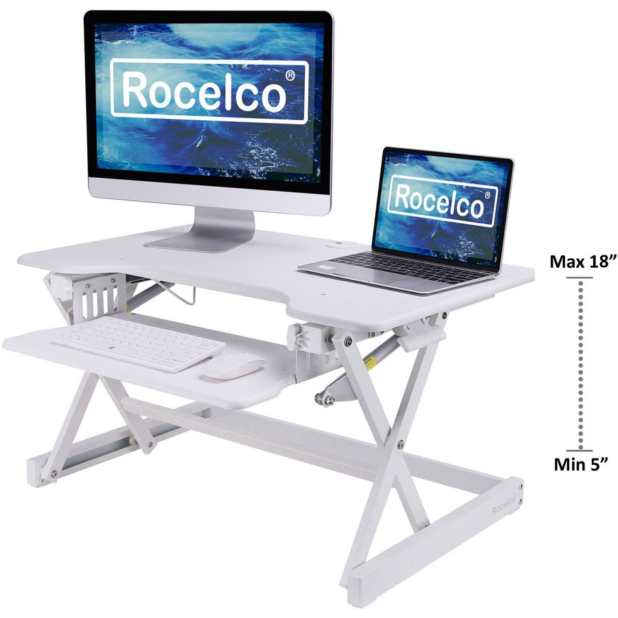 Rocelco EADRW- Sit Stand Desk Riser