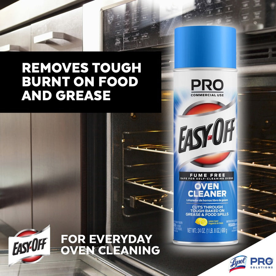 Professional Easy-Off Fume Free Over Cleaner - 24 oz (1.50 lb) - Lemon Scent - Fume-free - White - 1 Each