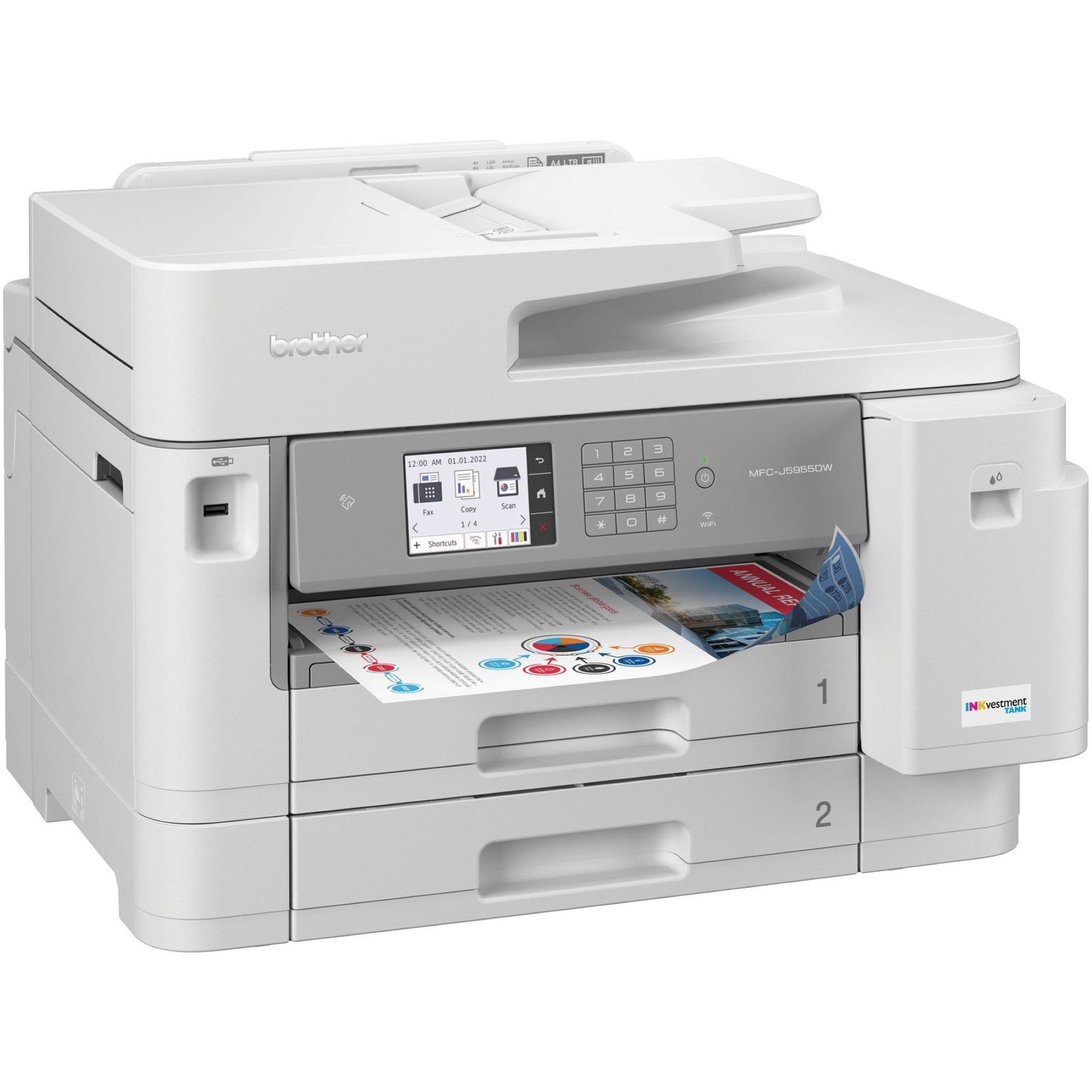 Brother MFC-J5955DW Wireless INKvestment Tank Inkjet Multifunction Printer - Color