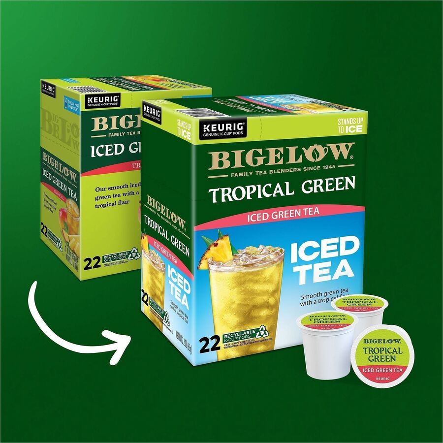 Compatible with Keurig Brewer - Green Tea - 22 / Box