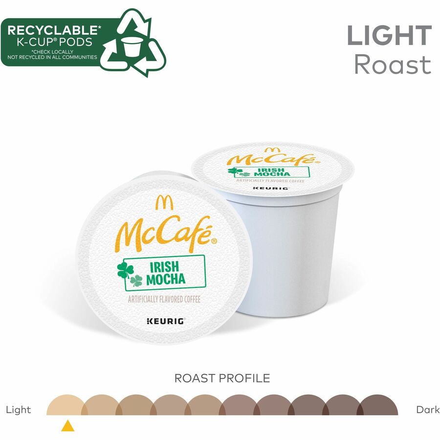 McCaf&eacute;&reg; K-Cup Irish Mocha - Compatible with K-Cup Brewer - Light - K-Cup - Irish Mocha - 24 / Box