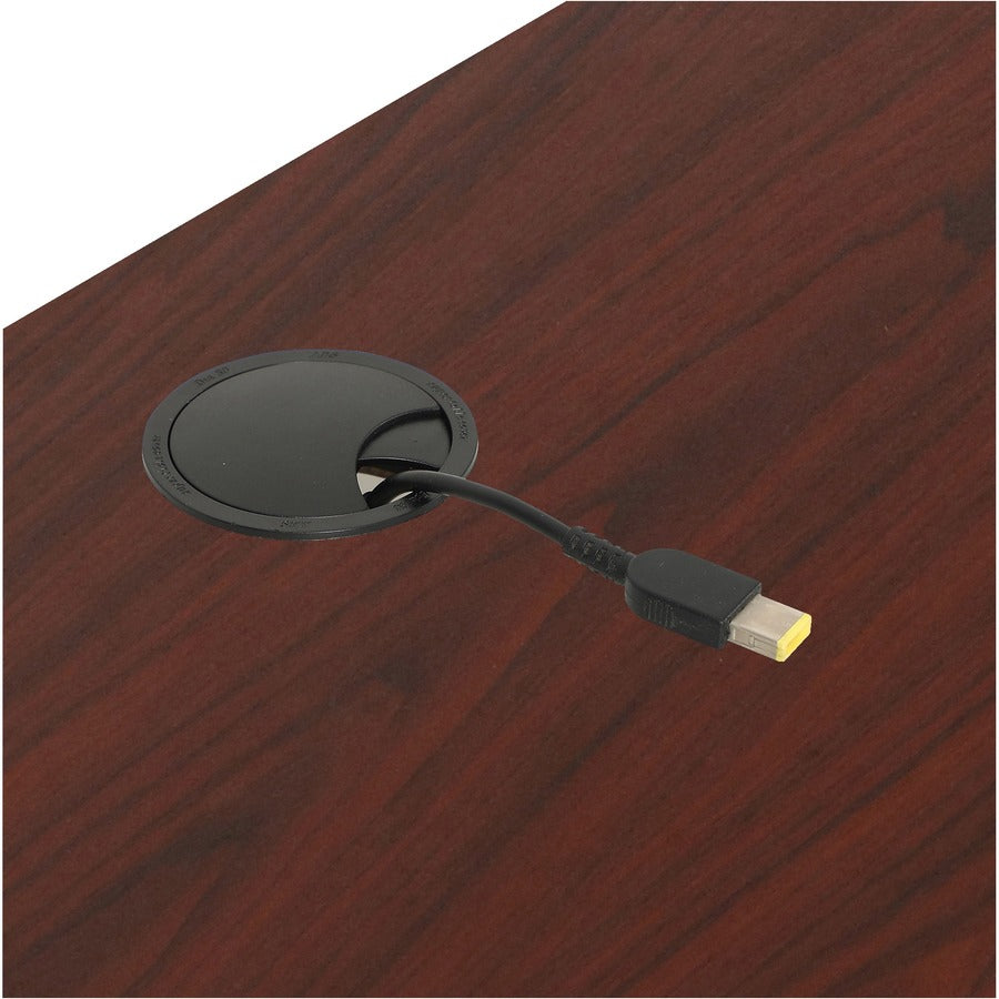 Lorell Shift 2.0 Flip and Nesting Mobile Table - Laminated Rectangle Top - 198 lb Capacity - 72" Table Top Length x 24" Table Top Width x 1" Table Top Thickness - 29.50" Height - Assembly Required - Mahogany - 1 Each