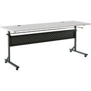 Lorell Shift 2.0 Flip and Nesting Mobile Table - Laminated Rectangle Top - 198 lb Capacity - 72" Table Top Length x 24" Table Top Width x 1" Table Top Thickness - 29.50" Height - Assembly Required - Gray - 1 Each