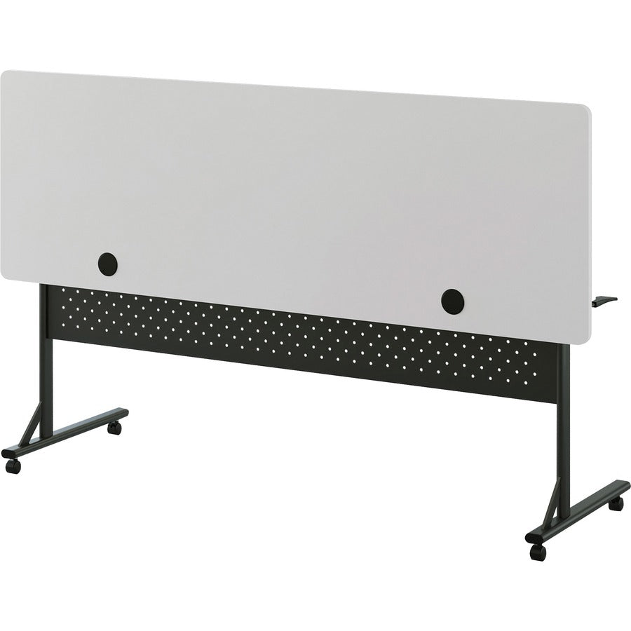 Lorell Shift 2.0 Flip and Nesting Mobile Table - Laminated Rectangle Top - 198 lb Capacity - 72" Table Top Length x 24" Table Top Width x 1" Table Top Thickness - 29.50" Height - Assembly Required - Gray - 1 Each