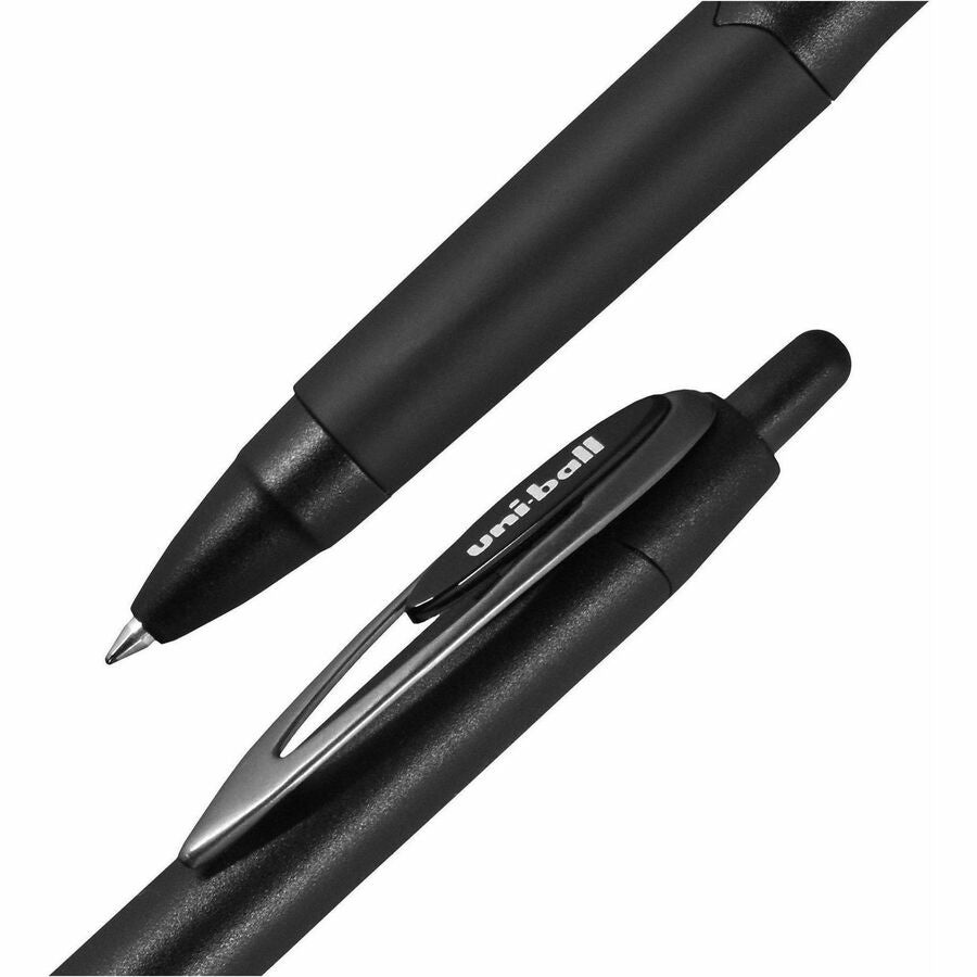 uniball™ 207 Plus+ Gel Pen - 0.7 mm Medium Pen Point - Retractable - Black Ink - Gel-based, Nanofiber Ink - Black Metal Barrel - 1 Dozen