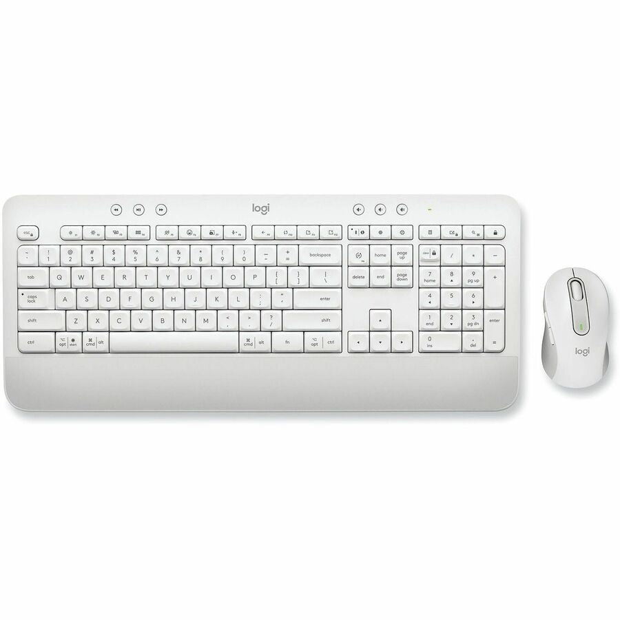 USB Plunger Wireless Bluetooth/RF Keyboard - 118 Key - English (US) - Off White - USB Wireless Bluetooth/RF Mouse - 4000 dpi - Scroll Wheel - Off White - Symmetrical - AA - Compatible with PC, Mac