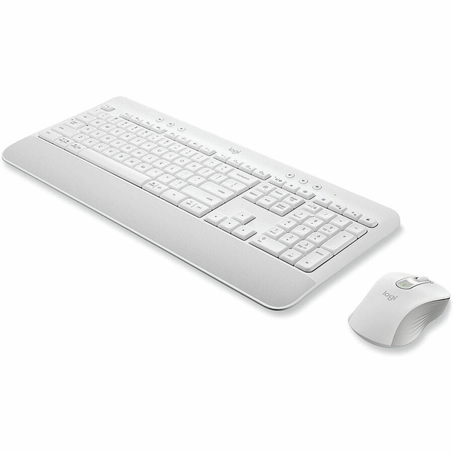 USB Plunger Wireless Bluetooth/RF Keyboard - 118 Key - English (US) - Off White - USB Wireless Bluetooth/RF Mouse - 4000 dpi - Scroll Wheel - Off White - Symmetrical - AA - Compatible with PC, Mac